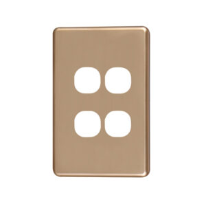 4C | Classic 4 Gang Switch Cover Plate - Gold