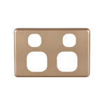 4C | Classic Double Power Point Cover Plate - Gold