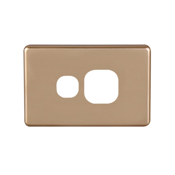 4C | Classic Single Power Point Cover Plate - Gold