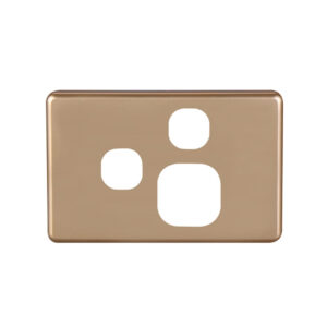 4C | Classic Single Power Point with Extra Switch Cover Plate - Gold ***