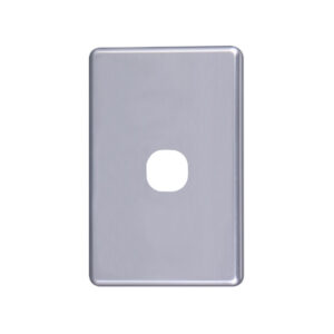 4C | Classic 1 Gang Switch Cover Plate - Silver