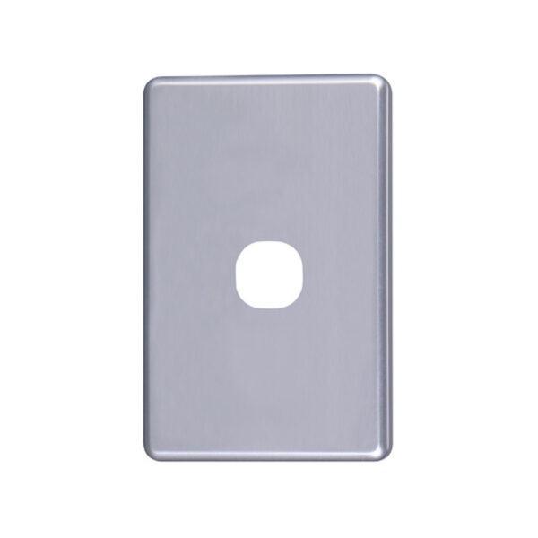 4C | Classic 1 Gang Switch Cover Plate - Silver