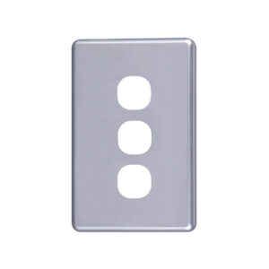 4C | Classic 3 Gang Switch Cover Plate - Silver