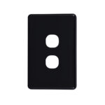 4C | Classic 2 Gang Switch Cover Plate - Black