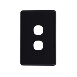 4C | Classic 2 Gang Switch Cover Plate - Black