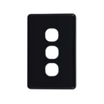 4C | Classic 3 Gang Switch Cover Plate - Black