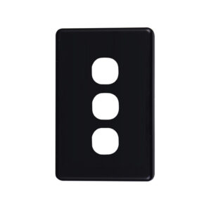 4C | Classic 3 Gang Switch Cover Plate - Black