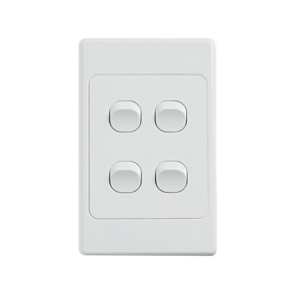 4C | Ultima 4 Gang Switch 250V 16AX - Vertical