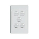 4C | Ultima 5 Gang Switch 250V 16AX - Vertical