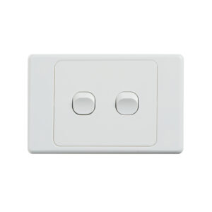 4C | Ultima 2 Gang Switch 250V 16AX | Horizontal