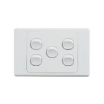 4C | Ultima 5 Gang Switch 250V 16AX - Horizontal