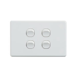 4C | Classic 4 Gang Switch 250V 16AX | Horizontal