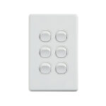 4C | Classic 6 Gang Switch 250V 16AX | Vertical