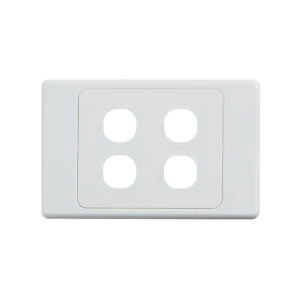 4C | Ultima 4 Gang Switch Grid and Cover Plate - White