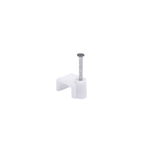 4C | Cable Clip Flat White 10mm (1.5mm² Twin+Earth) | 500 Pack