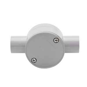 4C | Junction Box 20mm 2 Way Through - 10 Pack