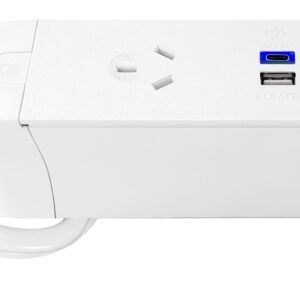 OE Elsafe | PACE 920500 | Pace 35 - Qikfit TUF 2 x GPO / 1 x TUF 25W with 800mm Lead to J Coupler and Desk Bracket | White