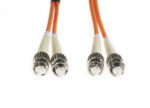 1m ST-ST OM1 Multimode Fibre Optic Cable: Orange