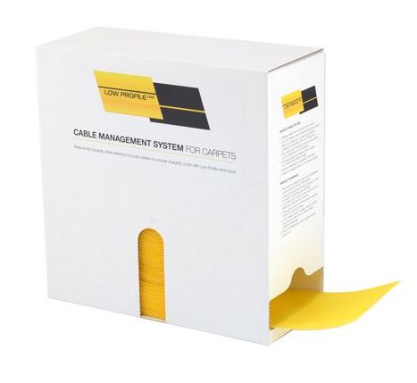 Cable Cover for Carpet | Box of 25m Yellow