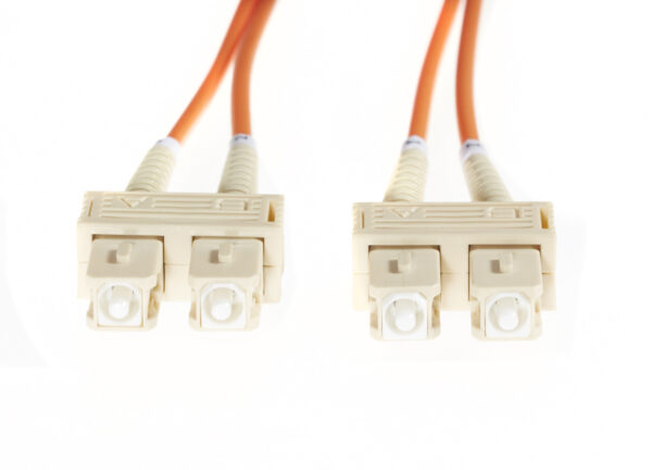 5m SC-SC OM1 Multimode Fibre Optic Cable: Orange