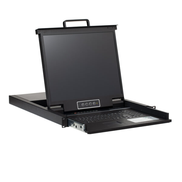 KVM 1RU Rackmount Switch w/ 19" Monitor: 8-Port VGA