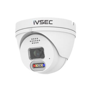 IVSEC TURRET IP CAMERA, 5MP, 2.8MM FIXED LENS, 25FPS, POE, IP66, ADV DET, IVS, FULLCOLOURNC110ADX