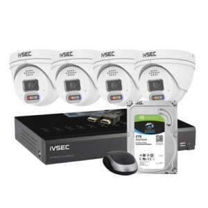 LX SERIES KIT 4 X NC319XA 8MP IP CAM + NR004XA-2TB 4 x PoE NVR 4K, BASIC IVS