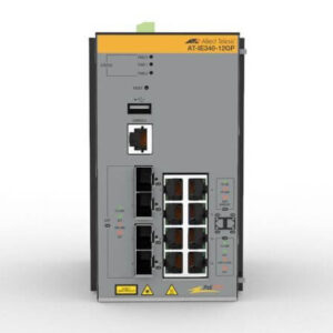 Allied Telesis | AT-IE340-12GP-80 | 8x 10/100/1000T, 4x 100/1000X SFP, Industrial Ethernet, Layer 3 Switch, PoE+ Support