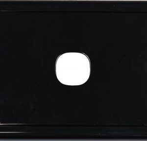 1 Way Australian Style Wall Plate Black