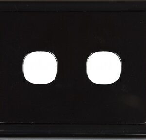 2 Way Australian Style Wall Plate Black