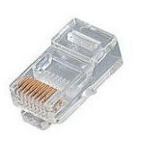 8 Position Stranded RJ45 Cat 5E Crimp Plug 100 Pack
