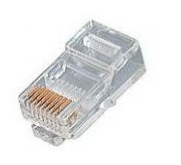 8 Position Stranded RJ45 Cat 5E Crimp Plug 100 Pack