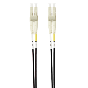 1.5m LC-LC OM4 Multimode Fibre Optic Patch Cable: Black