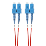 1m SC-SC OS1 / OS2 Singlemode Fibre Optic Cable: Red