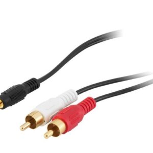 2m Stereo 3.5mm Plug to 2 x Red White RCA Cable