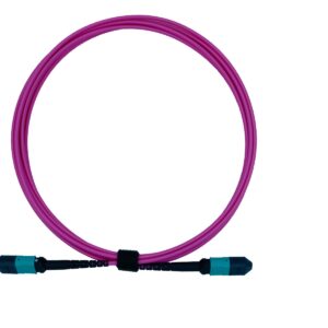10m MPO-MPO 8F Multimode OM4 Fiber Optic Cable | Magenta