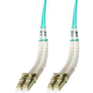 1m LC Flexi Boot OM4 Multimode Fibre Optic Duplex Patch Lead