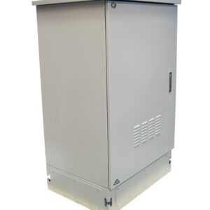 4Cabling 27RU 800mm Wide x 600mm Deep Grey Outdoor Freestanding Ventilated Cabinet | IP45