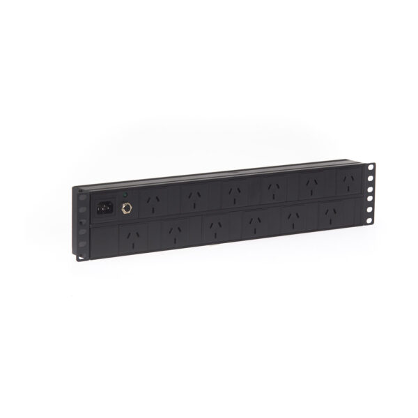 2RU 12 Way GPO Horizontal Rack Mount PDU Power Rail