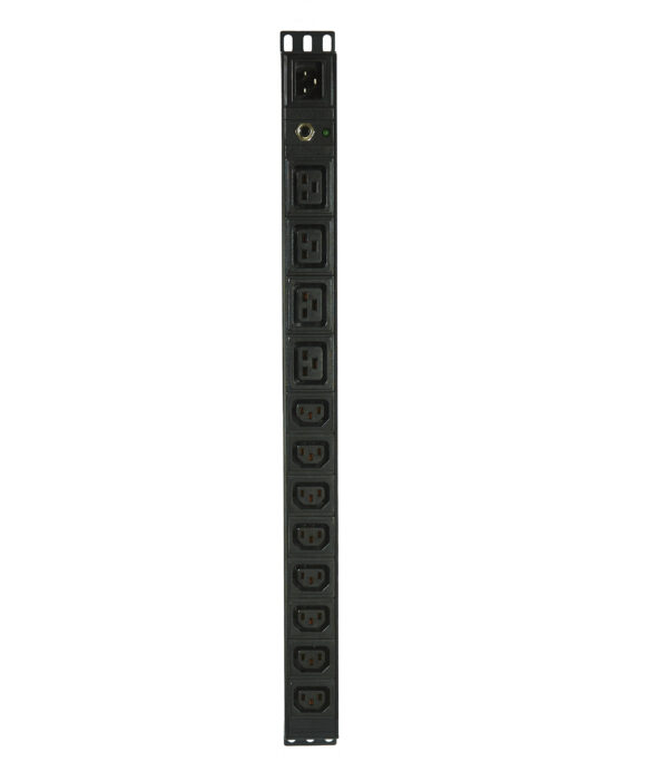 Vertical 19" 12 Way PDU Rack Mount Power Rail