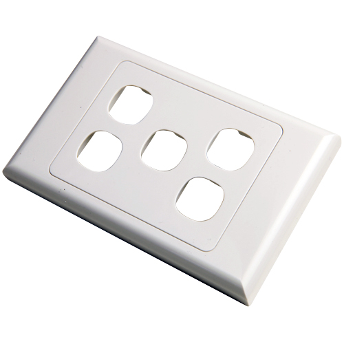 5 Way Australian Style Wall Plate