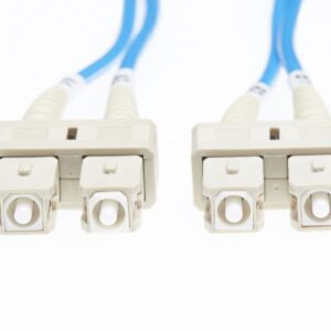 10m SC-SC OM4 Multimode Fibre Optic Cable: Blue