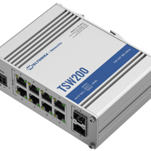 Teltonika | TSW200 | 10 Port Industrial Unmanaged Switch with 8 Port PoE+ and 2 SFP slots  ** PSU not included **